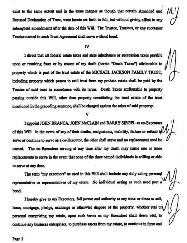 Δείτε όλη την διαθήκη του Michael Jackson