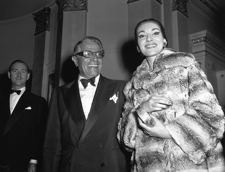 Maria Callas with Aristotle Onassis