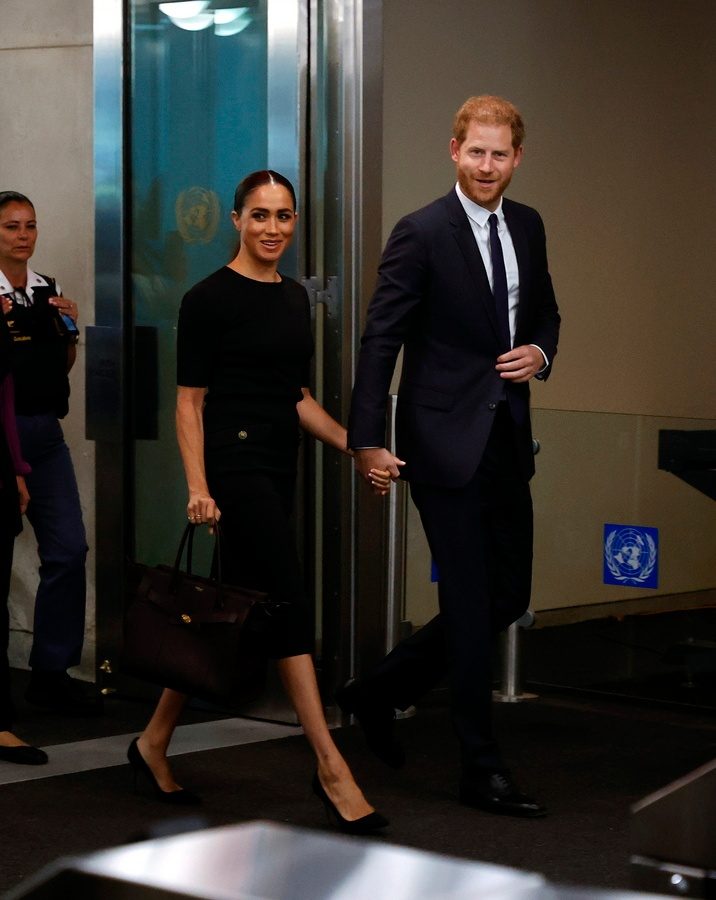 Britain's Prince Harry and Megan Markle visit United Nations to mark Nelson Mandela Day